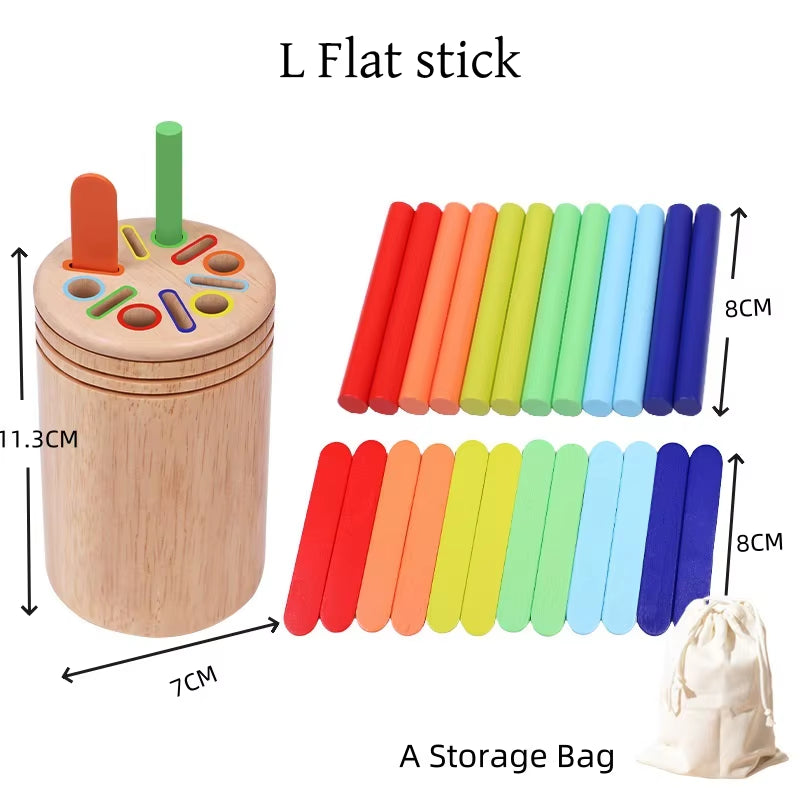 Montessori Wooden Colour & Shape Sorting Set