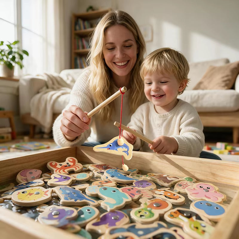 Wooden Magnetic Fishing Game – Montessori Fine Motor Toy