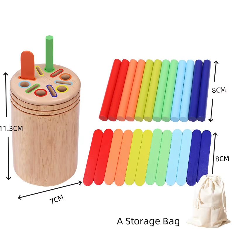 Montessori Wooden Colour & Shape Sorting Set