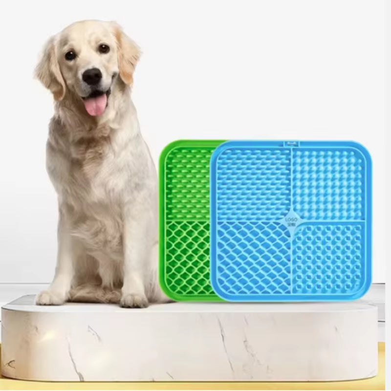 Calming Lick Mat for Dogs – 2-Pack Silicone Slow Feeder with Suction Cups