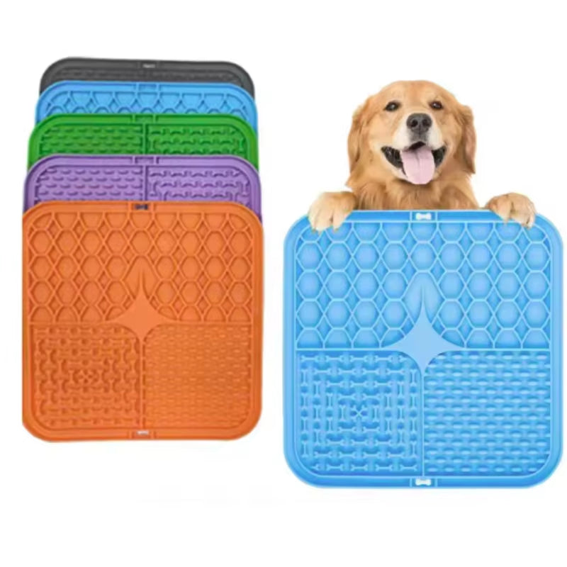 Calming Lick Mat for Dogs – 2-Pack Silicone Slow Feeder with Suction Cups