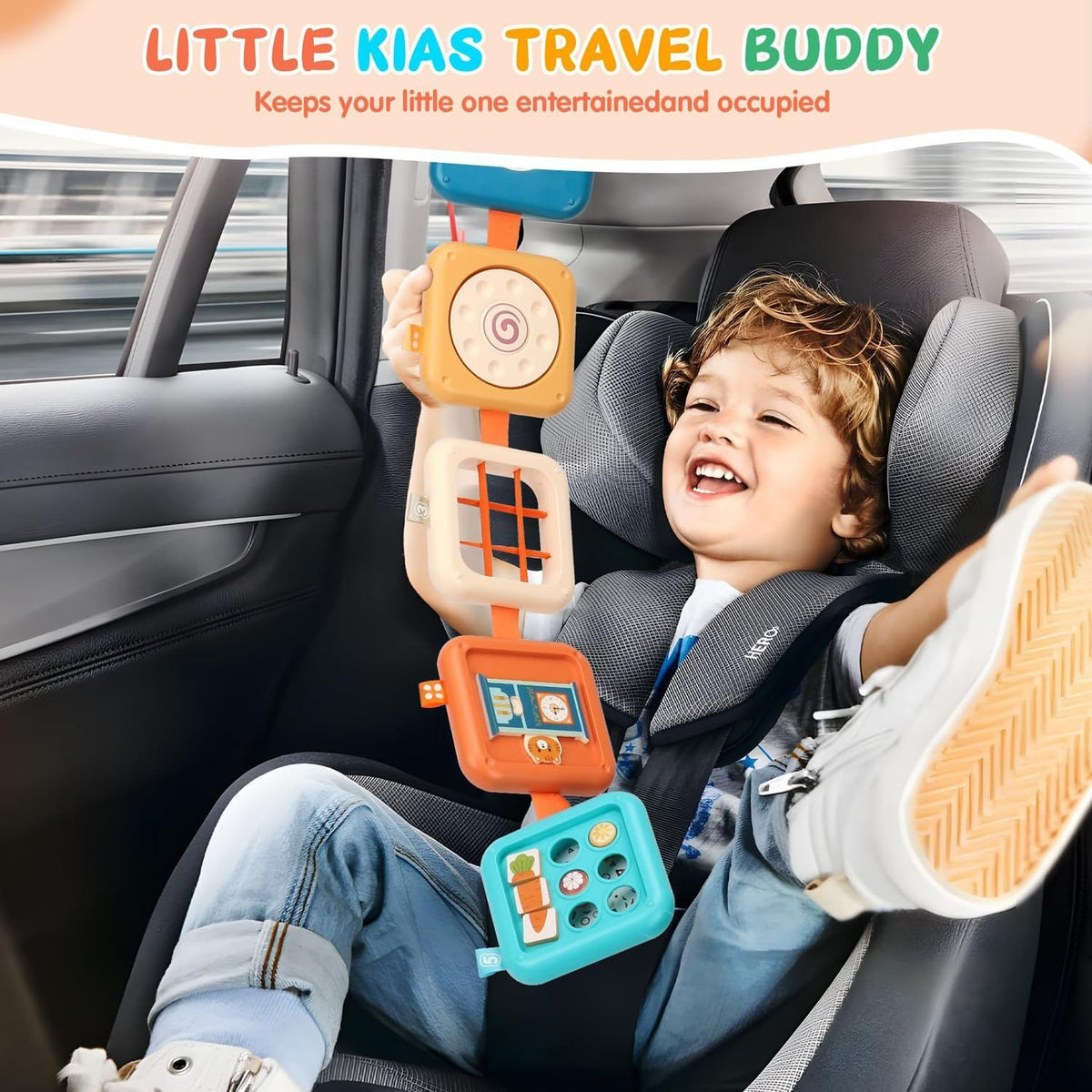 Montessori Airplane Activity Cube – 8-in-1 Travel Busy Toy