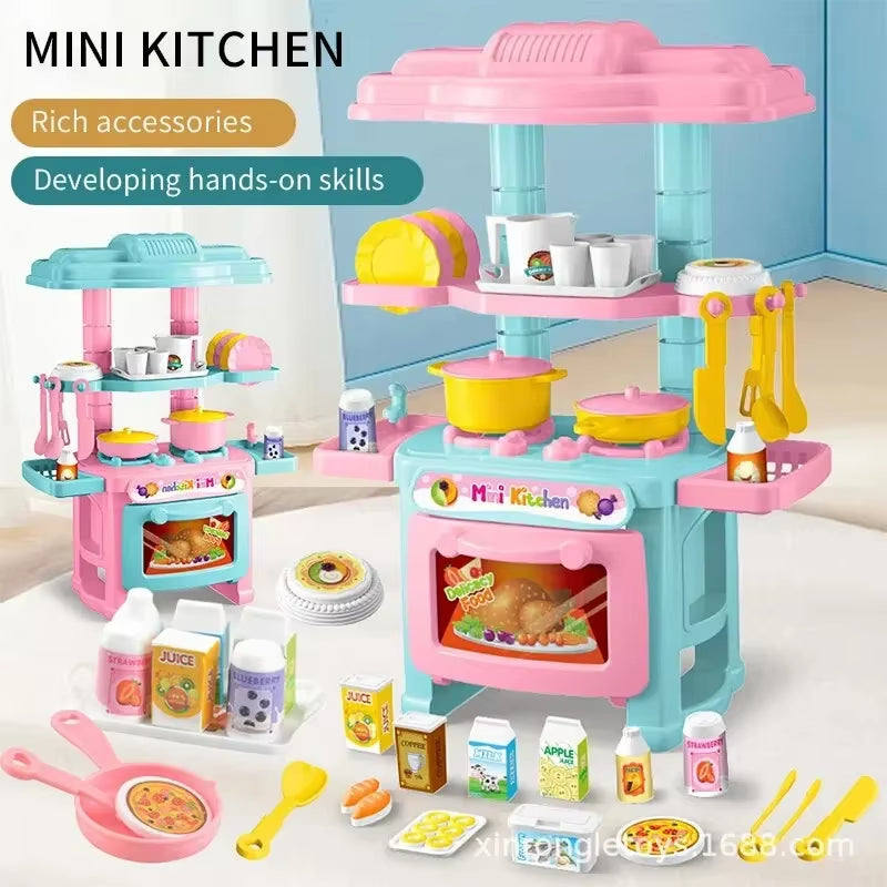 Mini Play Kitchen Set – Pretend Cooking Toy with Accessories