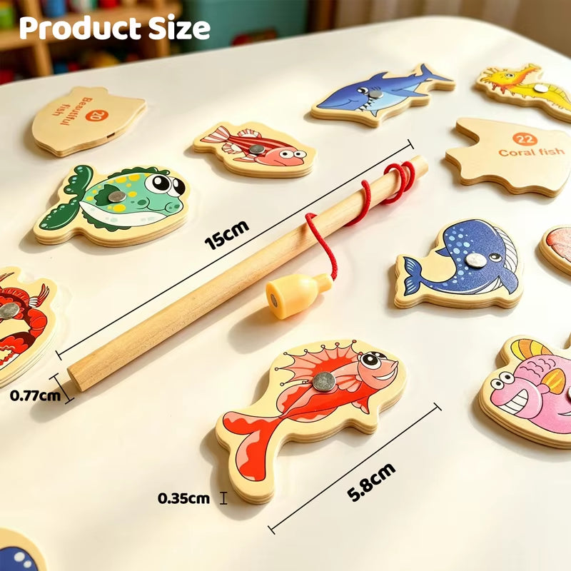 Wooden Magnetic Fishing Game – Montessori Fine Motor Toy
