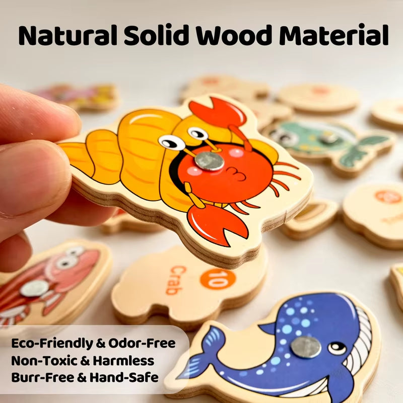 Wooden Magnetic Fishing Game – Montessori Fine Motor Toy