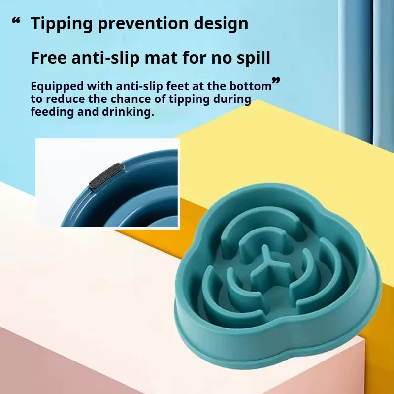 Anti-Choking Slow Feeder Dog Bowl – Non-Slip Healthy Eating Bowl