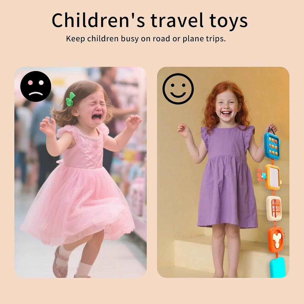 Montessori Airplane Activity Cube – 8-in-1 Travel Busy Toy
