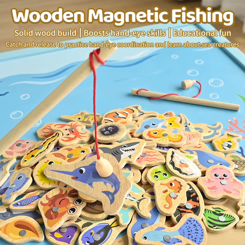 Wooden Magnetic Fishing Game – Montessori Fine Motor Toy