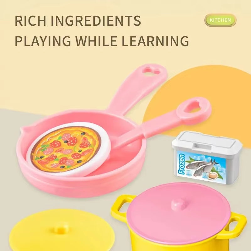 Mini Play Kitchen Set – Pretend Cooking Toy with Accessories