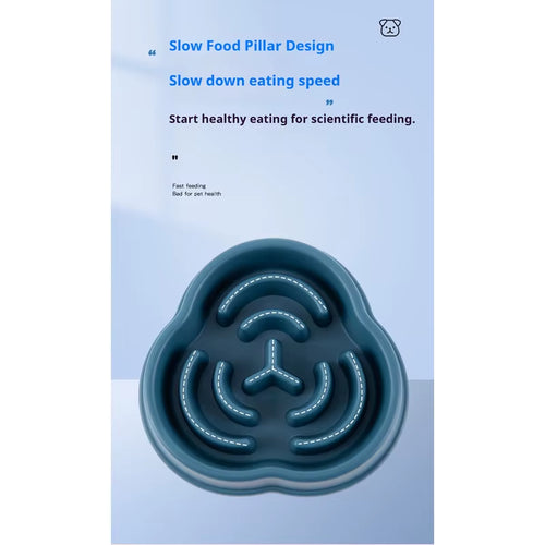 Anti-Choking Slow Feeder Dog Bowl – Non-Slip Healthy Eating Bowl