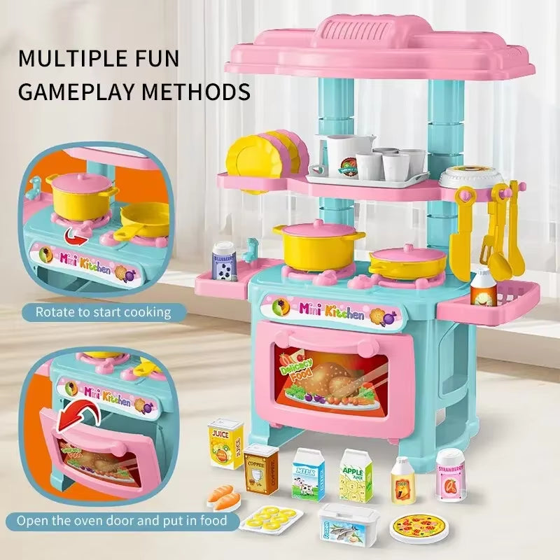 Mini Play Kitchen Set – Pretend Cooking Toy with Accessories