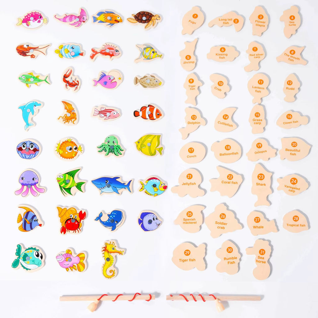 Wooden Magnetic Fishing Game – Montessori Fine Motor Toy